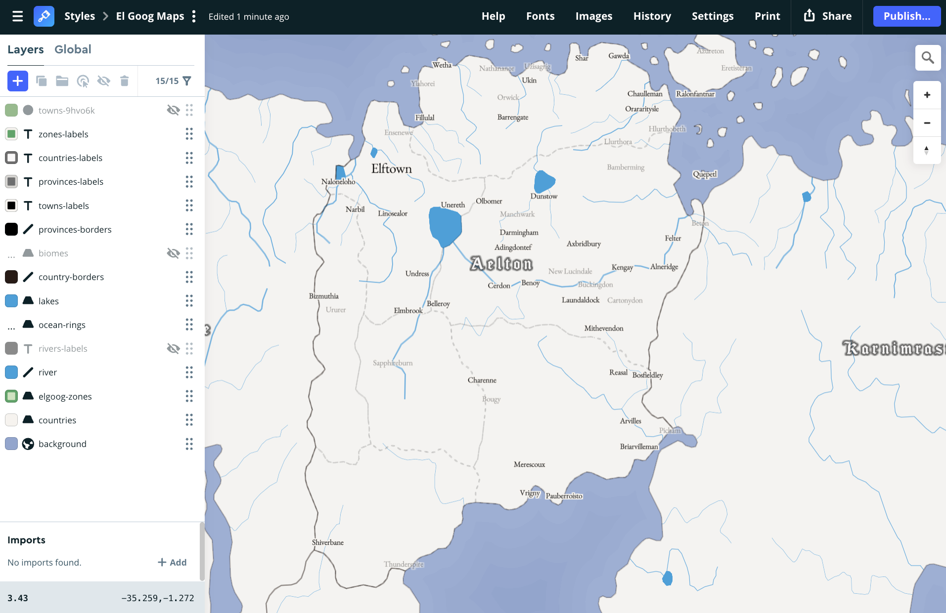 Custom Mapbox styles